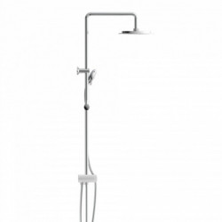 AQUASTAR hoofddoucheset, chroom/wit, met planchet