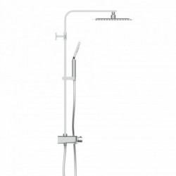 OCEAN Overhead shower set, anthracite, with thermostatic tray