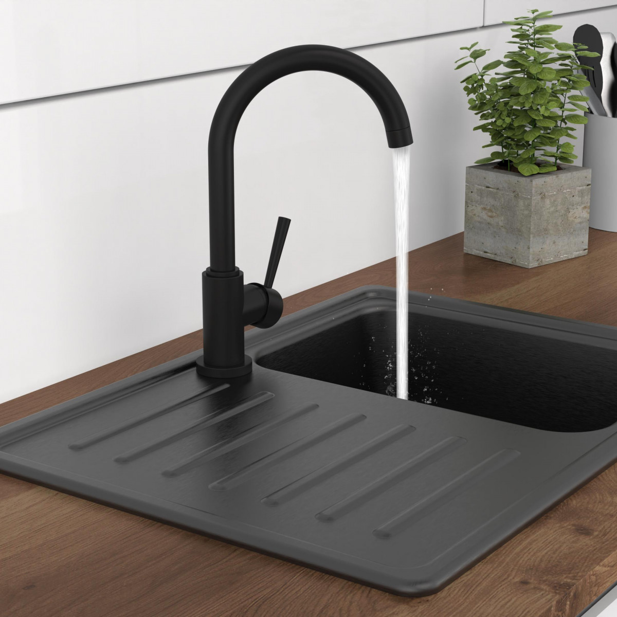 CORNWALL Sink mixer, black matt