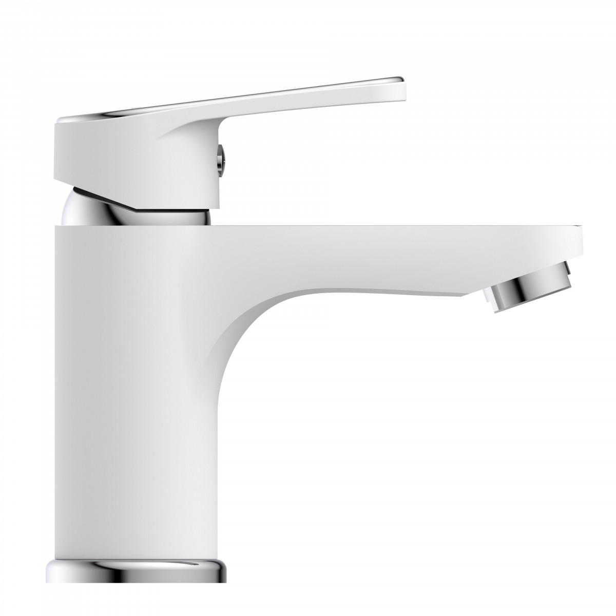 ALASKA Wash basin mixer, white/chrome