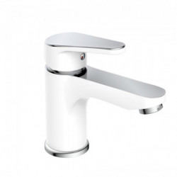 ALASKA Wash basin mixer, white/chrome