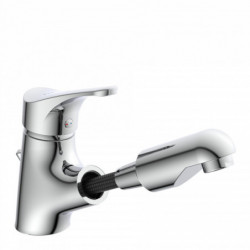 ATTICA Robinetterie de lavabo, chrome, avec douchette extractible pour cheveux