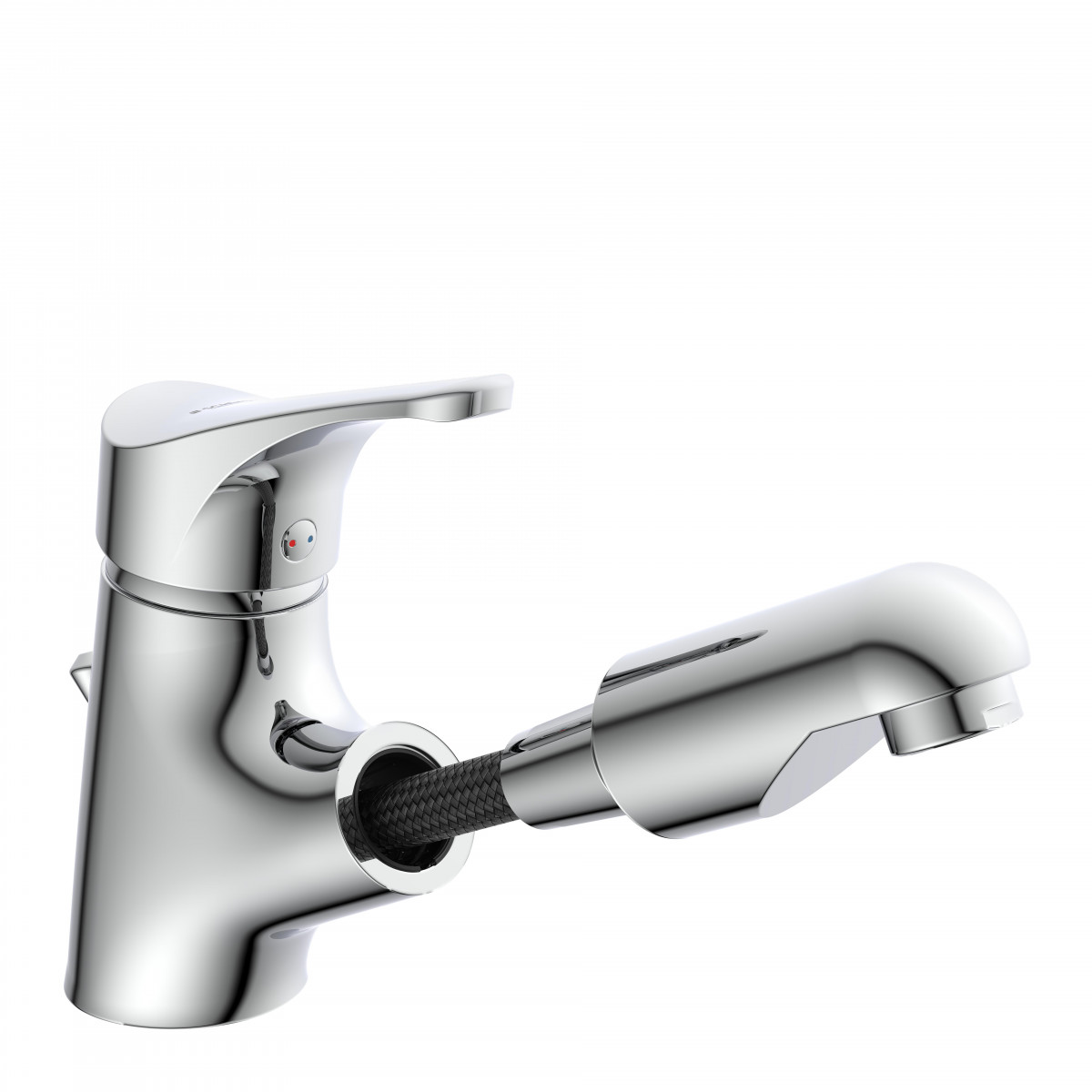 ATTICA Robinetterie de lavabo, chrome, avec douchette extractible pour cheveux