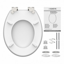 Abattant WC en MDF HG SHELL HEART avec Frein de Chute