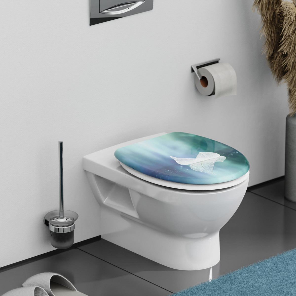 Abattant WC en Duroplast FALLEN LEAF avec Frein de Chute