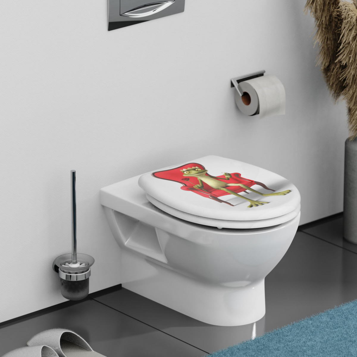 Abattant WC en Duroplast FROG KING avec Frein de Chute