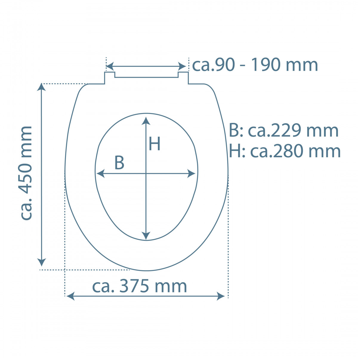 Duroplast Toilet Seat ANTHRAZIT with Soft Close and Quick Release