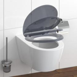 Abattant WC en Duroplast ANTHRAZIT avec Frein de Chute et Déclipsable