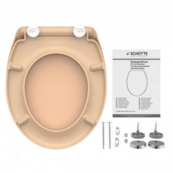 Abattant WC en Duroplast BEIGE avec Frein de Chute et Déclipsable