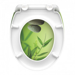 Duroplast Toilet Seat GREEN GARDEN with Soft Close and Quick Release