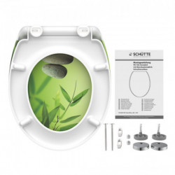 Duroplast Toilet Seat GREEN GARDEN with Soft Close and Quick Release