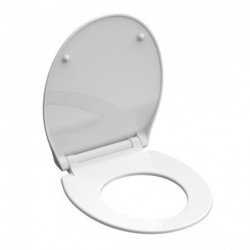 Abattant WC en Duroplast Extra Fin SLIM WHITE avec Frein de Chute et Déclipsable