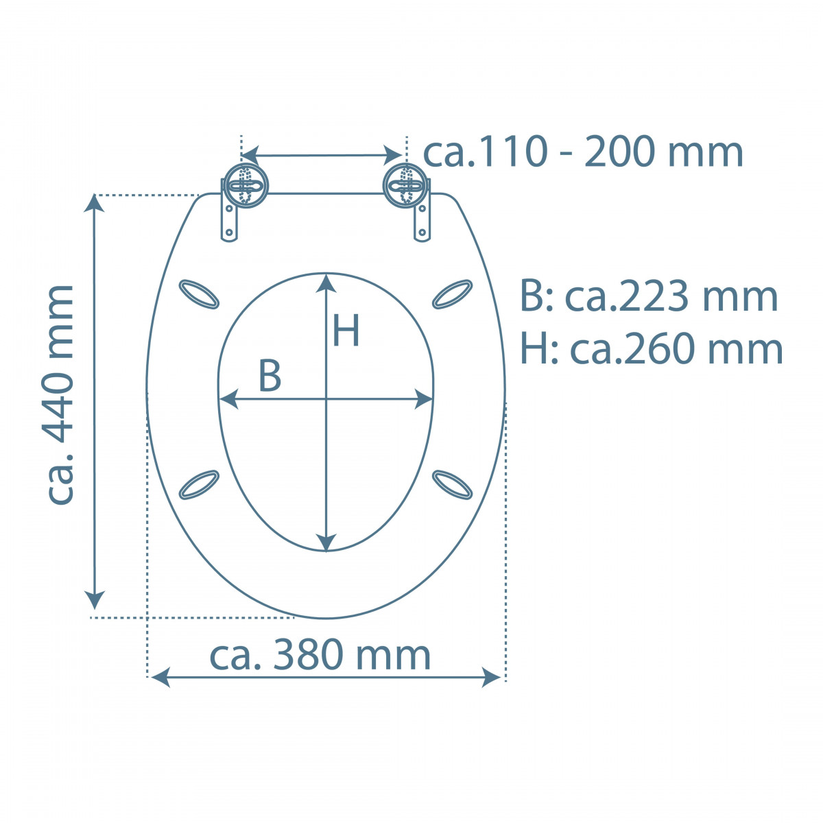 Holzkern WC-Sitz WHITE, mit Absenkautomatik