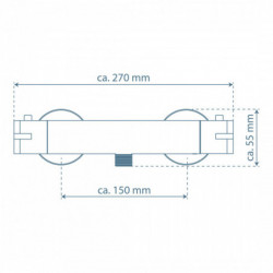 LONDON Thermostat Duscharmatur, Chrom