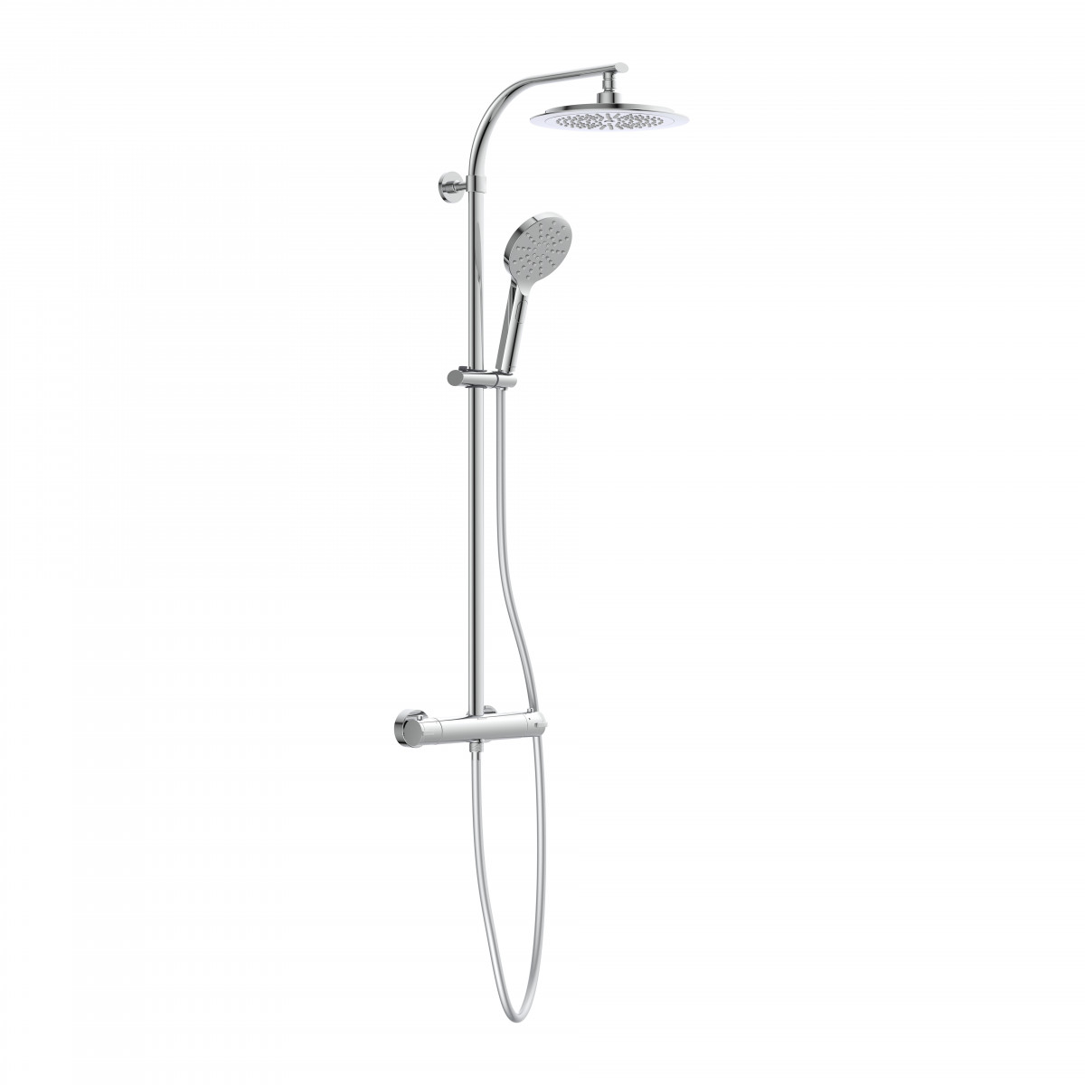 MADURA FRESH Overhead shower set, chrome, with thermostatic faucet