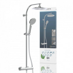 MADURA FRESH Overhead shower set, chrome, with thermostatic faucet