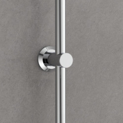 WATERWAY Overhead shower set with tray, Chrome/White