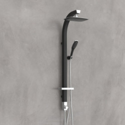 MADAGASKAR Overhead shower set, black