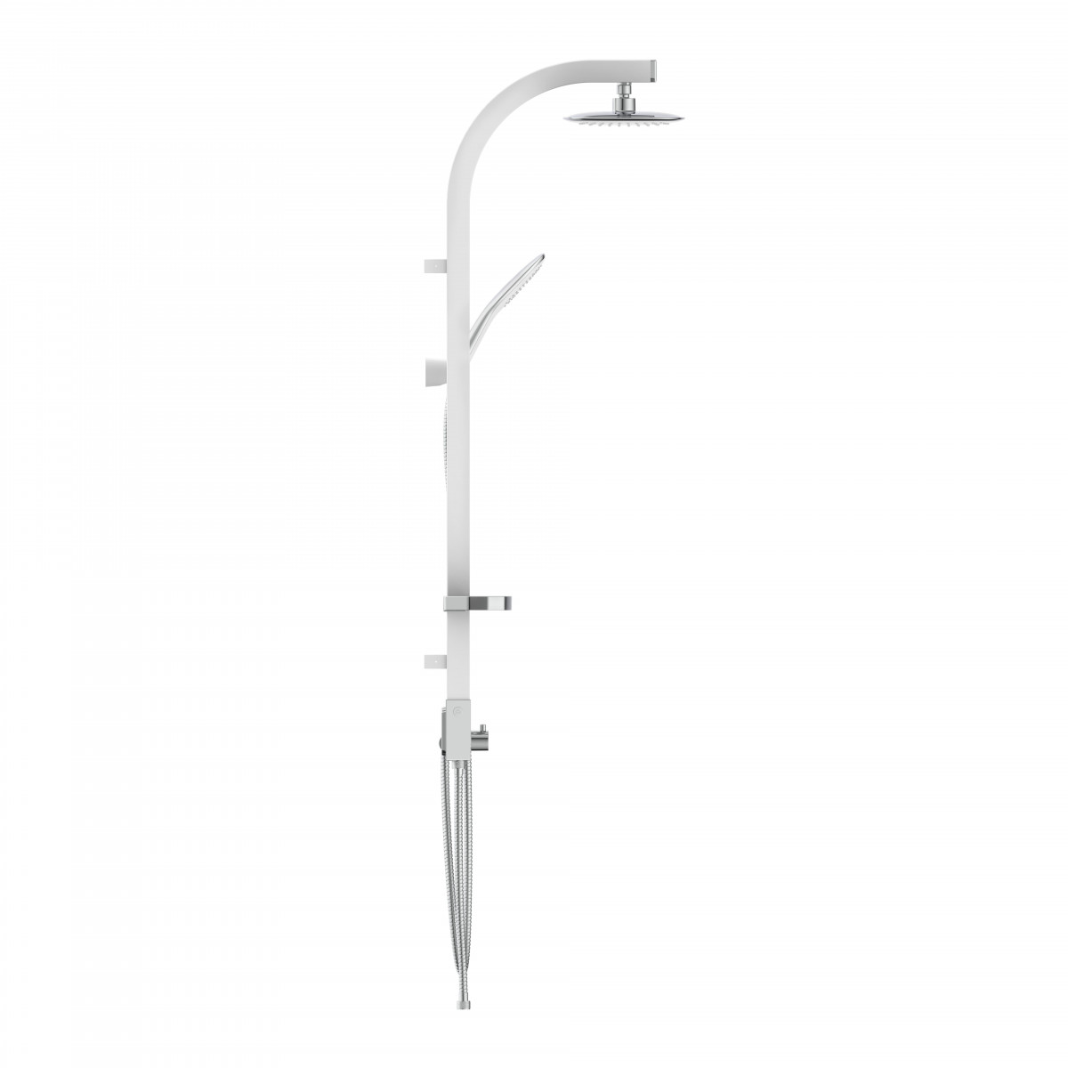 Overhead shower set, white