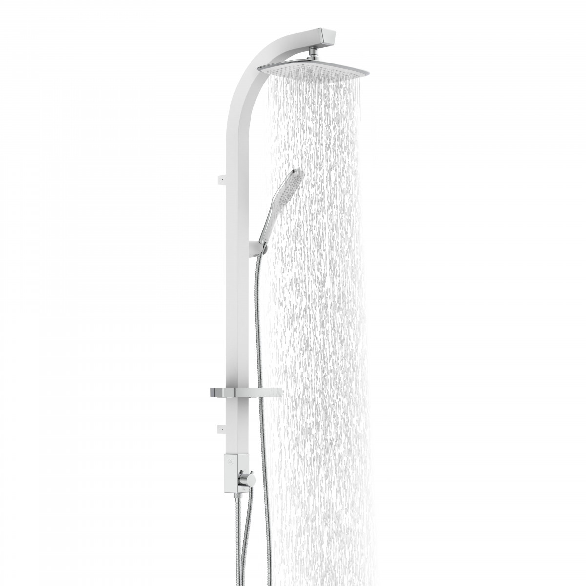 Overhead shower set, white