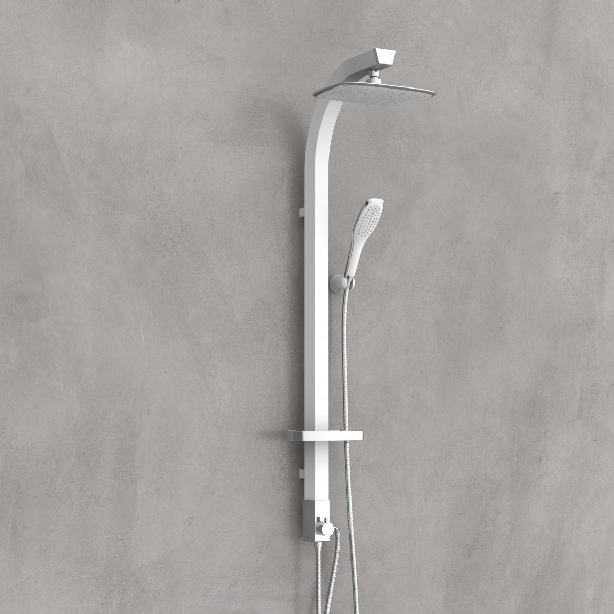 Overhead shower set, white