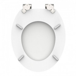 Abattant WC en MDF SPIRIT WHITE avec Frein de Chute