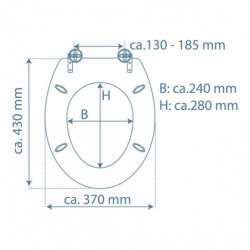 Abattant WC en MDF HG BALANCE avec Frein de Chute