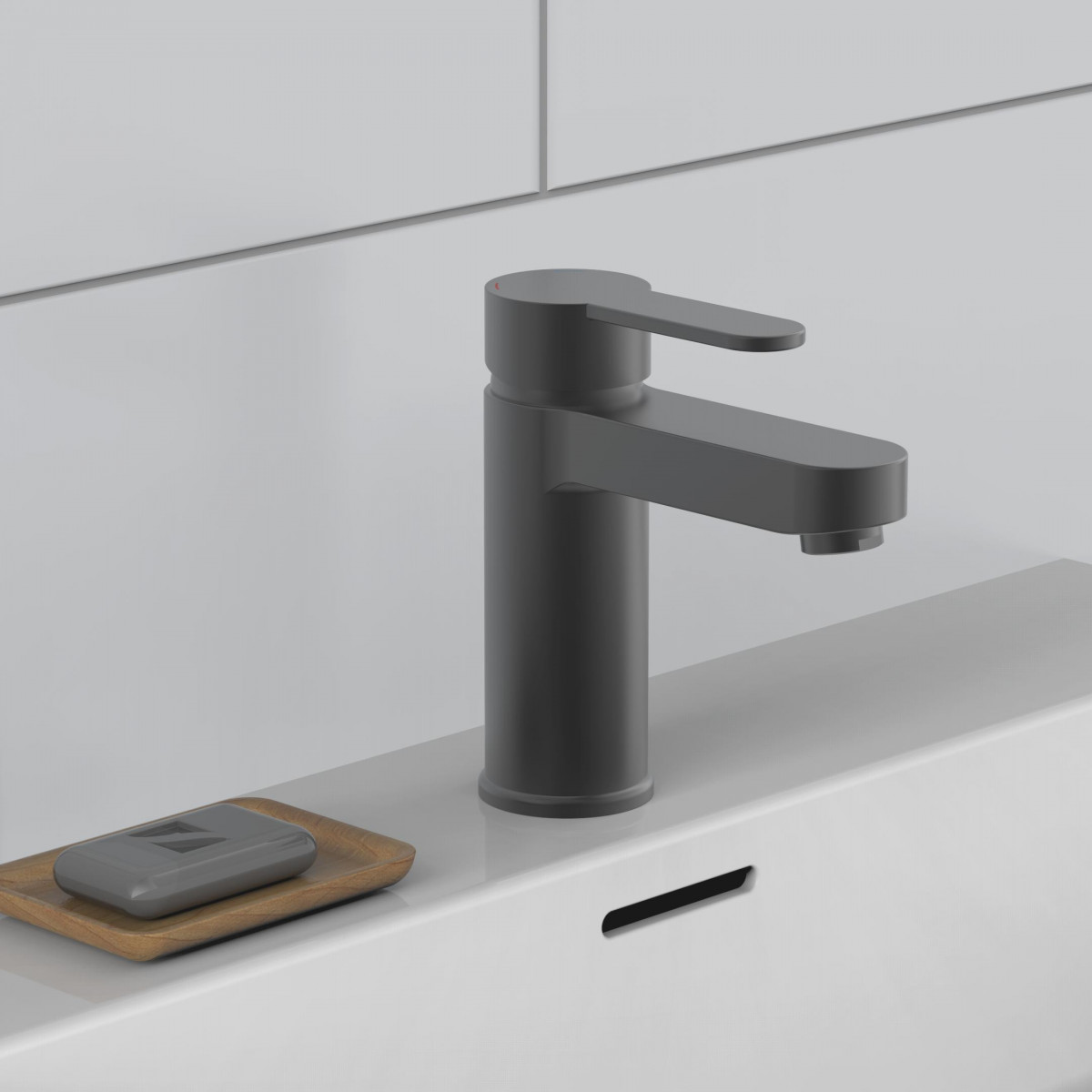 ELEPHANT Wash basin mixer, graphite matt