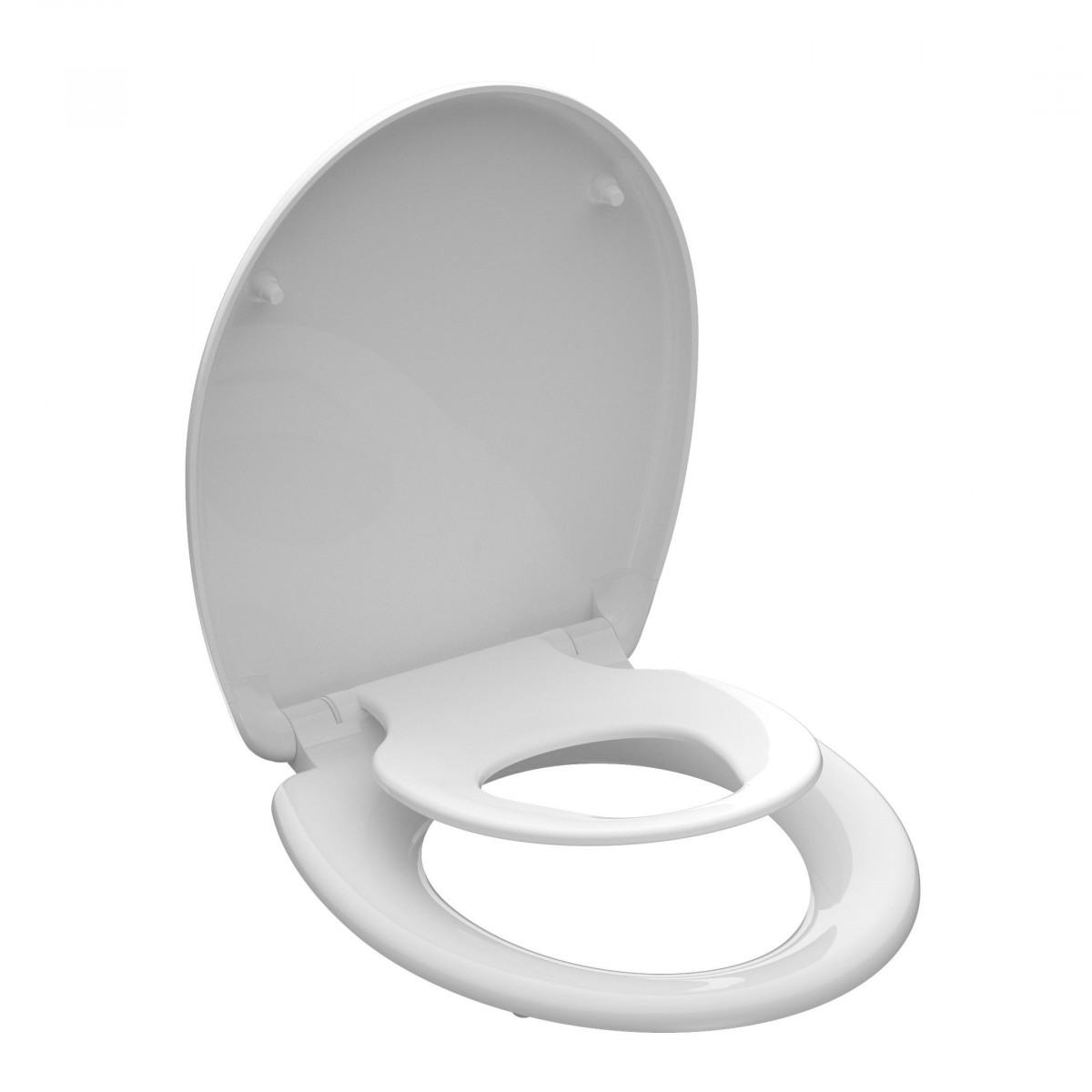 Abattant WC en Duroplast FAMILY WHITE avec Frein de Chute et Déclipsable