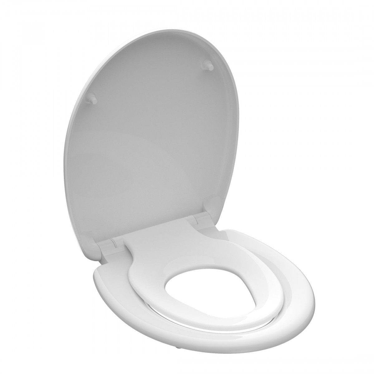 Abattant WC en Duroplast FAMILY WHITE avec Frein de Chute et Déclipsable