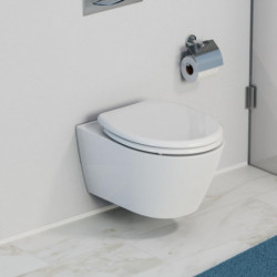 Abattant WC en Duroplast FAMILY WHITE avec Frein de Chute et Déclipsable