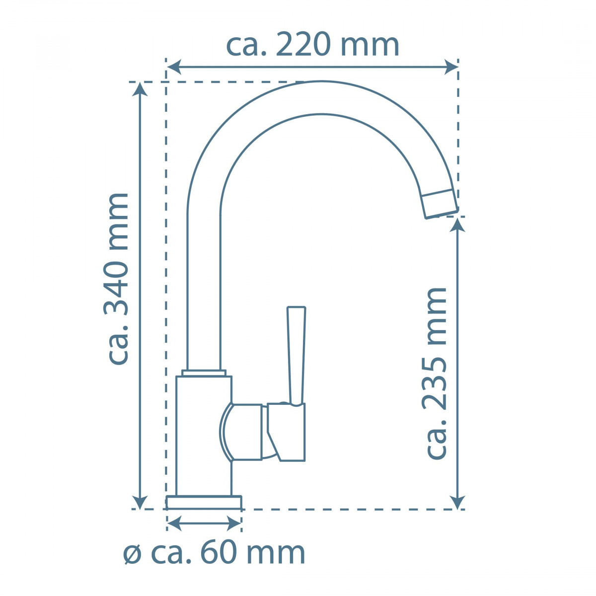 CORNWALL Sink mixer, chrome