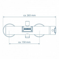 IDROVIA Badkraan, met uitloop, chroom