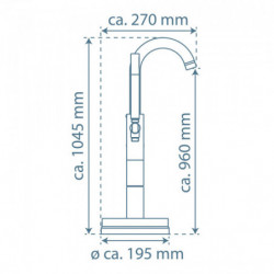 CORNWALL Bathtub mixer, chrome, freestanding