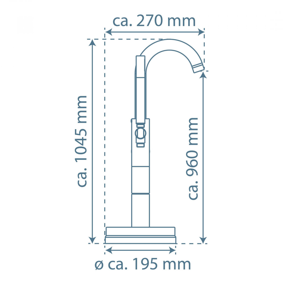 CORNWALL Bathtub mixer, chrome, freestanding