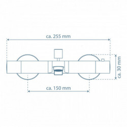 VICO Thermostat Wannenfüllarmatur, Chrom