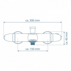 SUPRA Thermostat Wannenfüllarmatur, Chrom