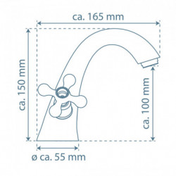 ELK Robinetterie de lavabo, chrome