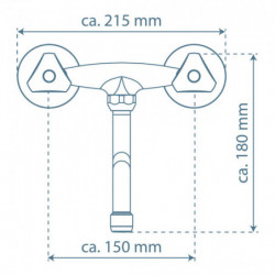 CESTI Sink mixer, chrome, for wall fixing