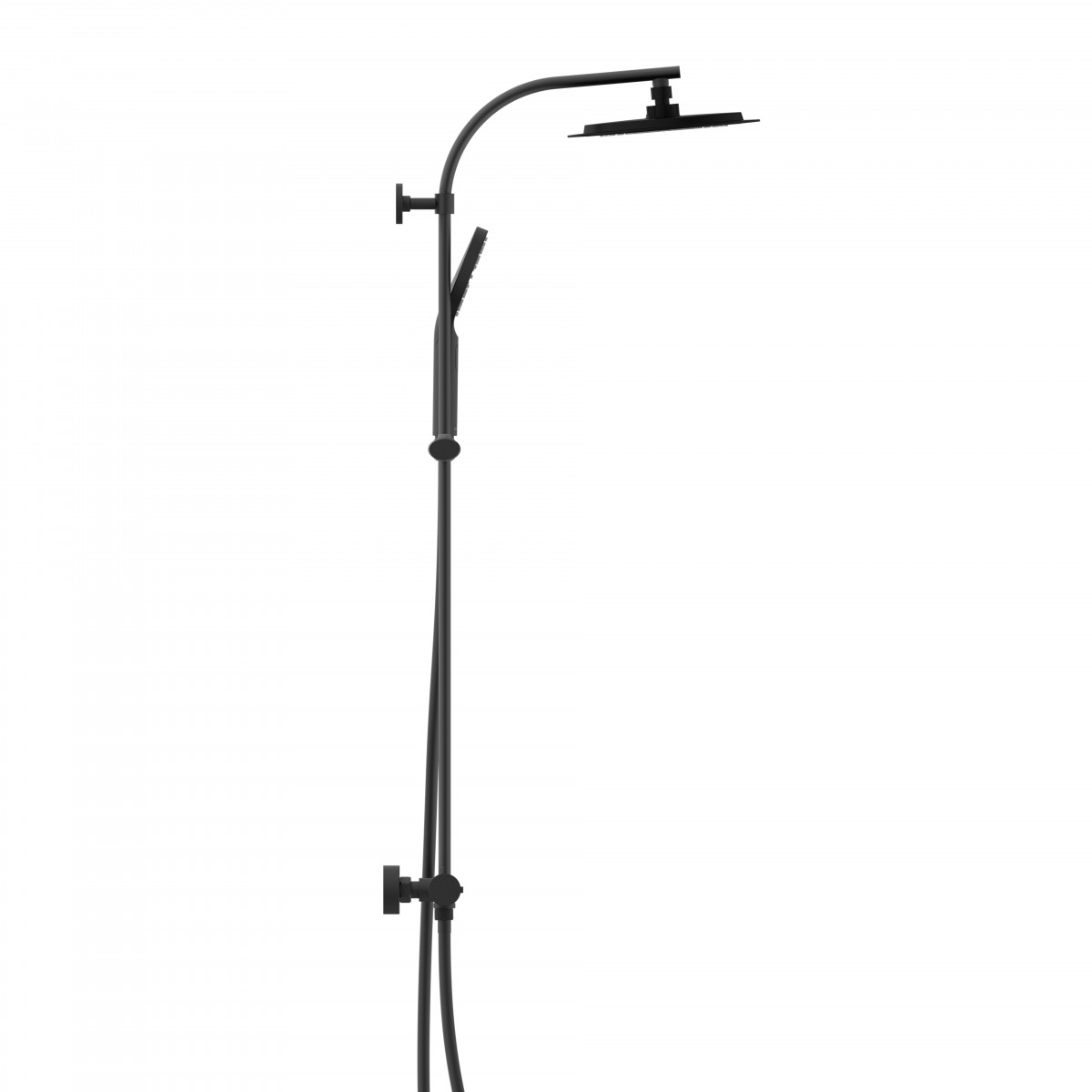 MADURA FRESH Overhead shower set, black matt