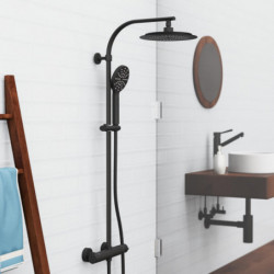 MADURA FRESH Overhead shower set, black matt