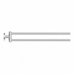 LONDON two-arm towel rail, chrome