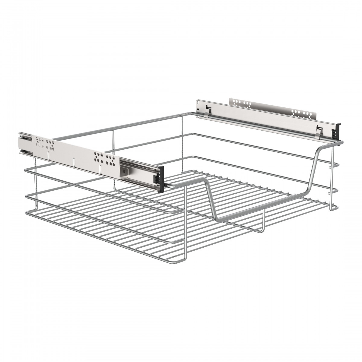 Telescopic drawer, chrome, 410 x 150 x 450 mm