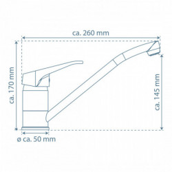 TASSONI Sink mixer low pressure, chrome