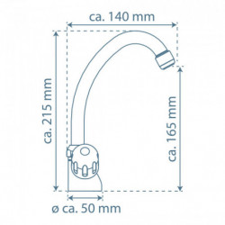 PERUZZI Sink mixer low pressure, chrome