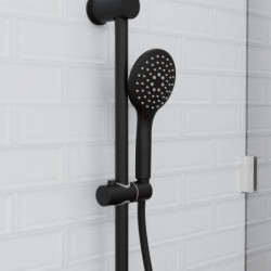 RAVEN Shower rail set, black matt