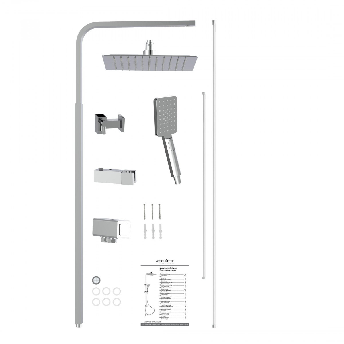 SILVER RAIN Overhead shower set, chrome