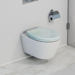 Abattant WC en Duroplast FLOWER IN THE WIND avec Frein de Chute et Déclipsable