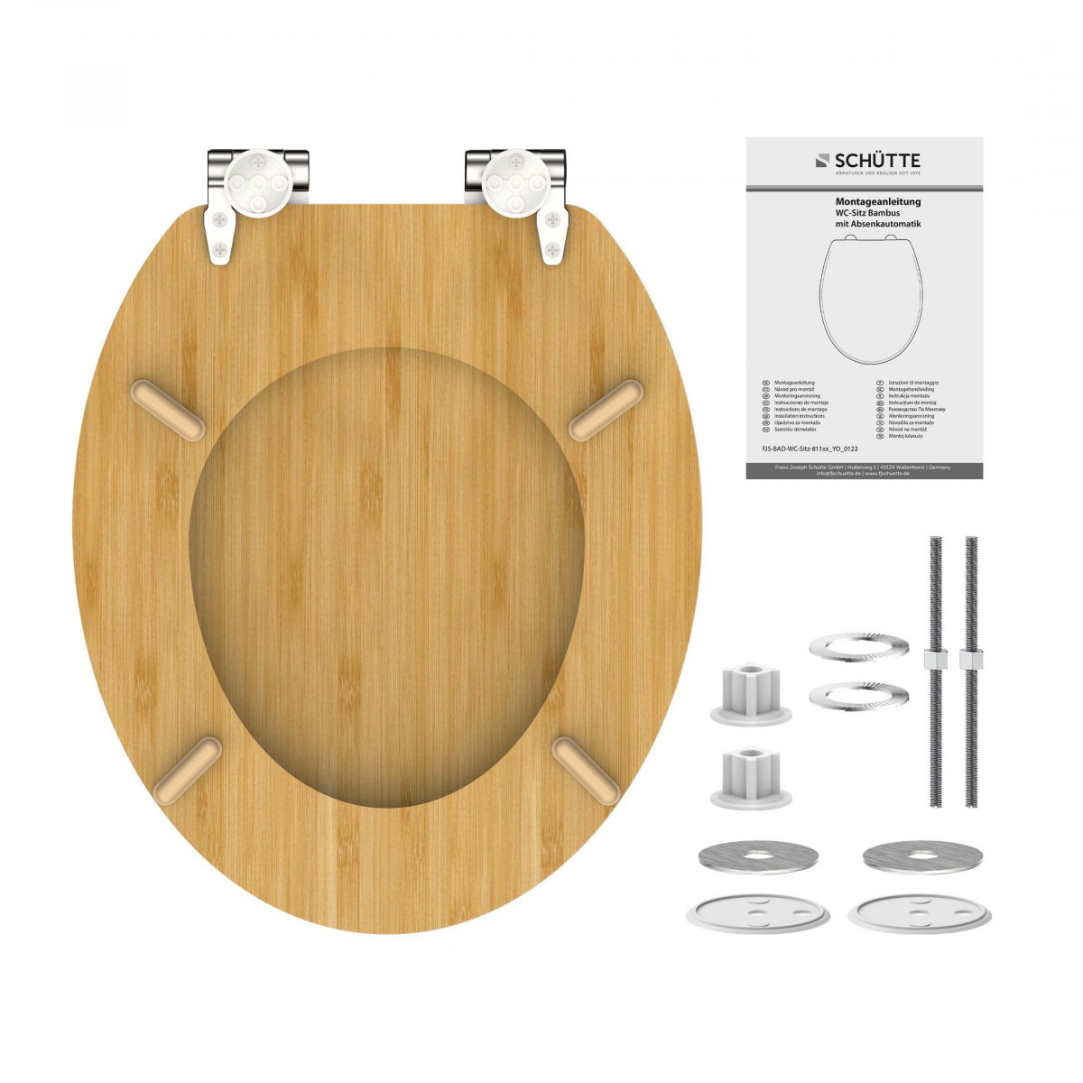 Bamboo Toilet Seat NATURAL BAMBOO with Soft Close