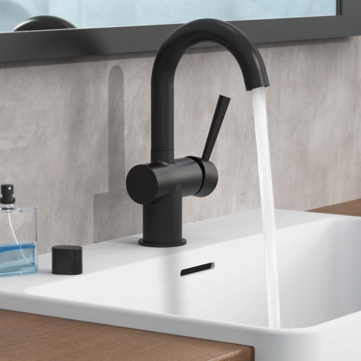 CORNWALL Wash basin mixer, black matt